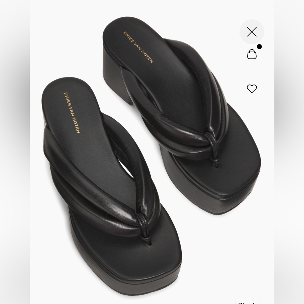 DRIES VAN NOTEN Leather platform sandals size 40 SOLD OUT